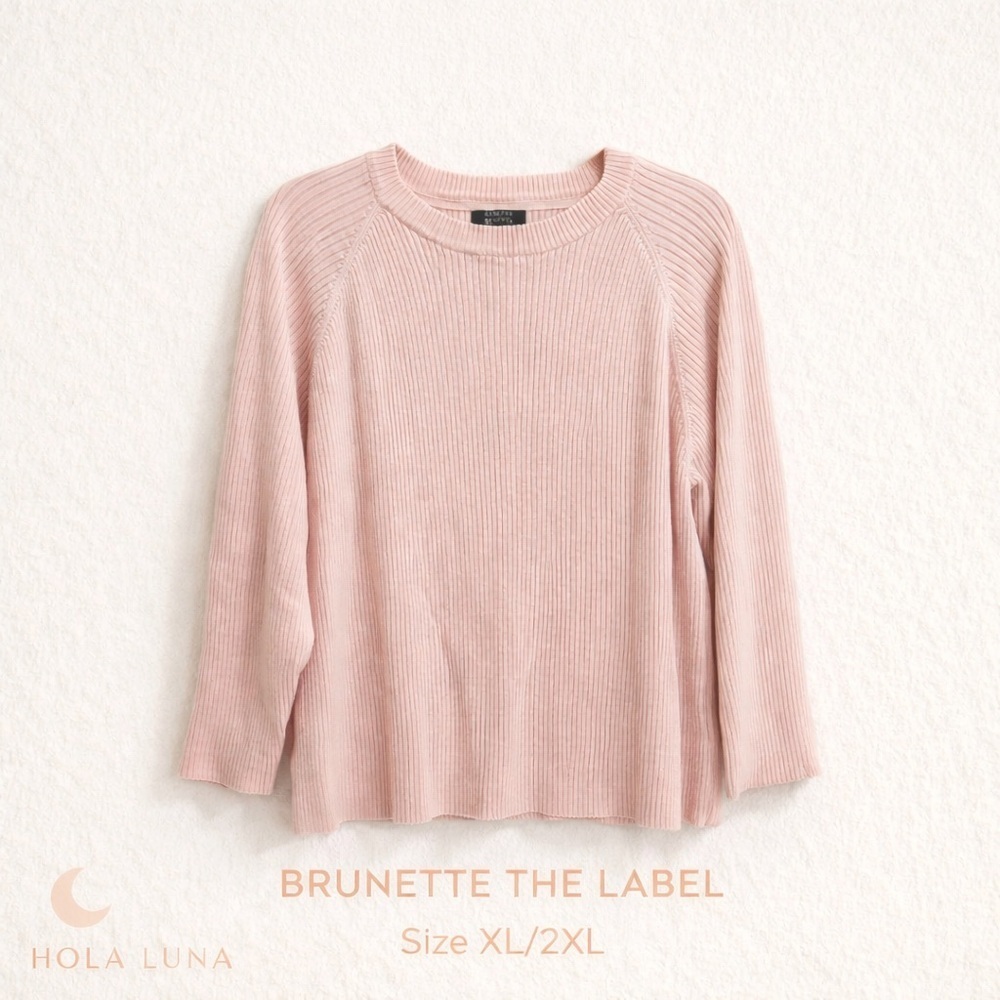 BRUNETTE THE LABEL PINK SWEATER